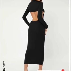 Shein Black Open-Back Dress XL